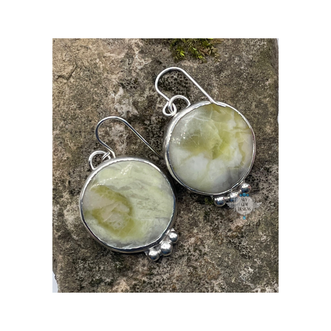 ANCIENTS SCOTTISH HIGHLAND MARBLE CIRCLE EARRINGS