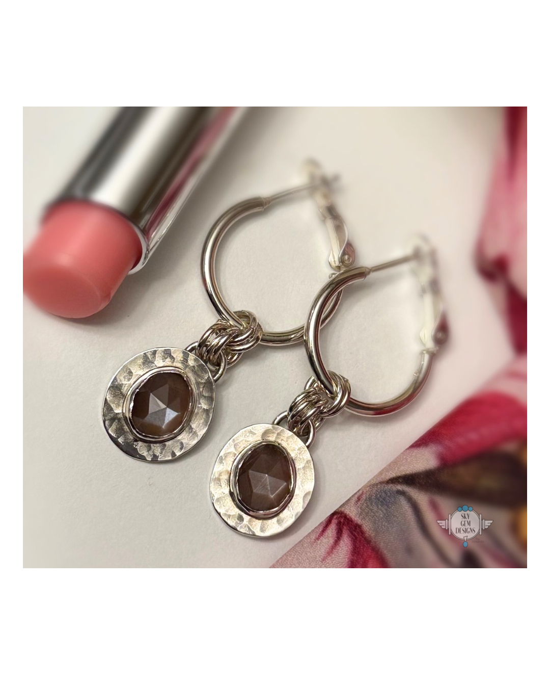 JOURNEY CHOCOLATE MOONSTONE DROP EARRINGS