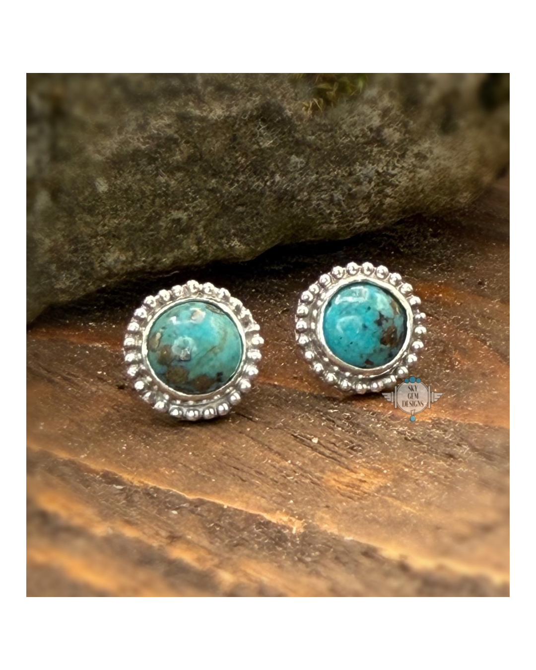 KINGMAN TURQUOISE ANCIENTS STUD EARRINGS