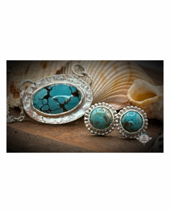 KINGMAN TURQUOISE ANCIENTS STUD EARRINGS