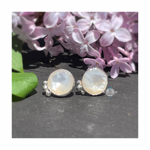 ANCIENTS MOTHER OF PEARL STUD EARRINGS