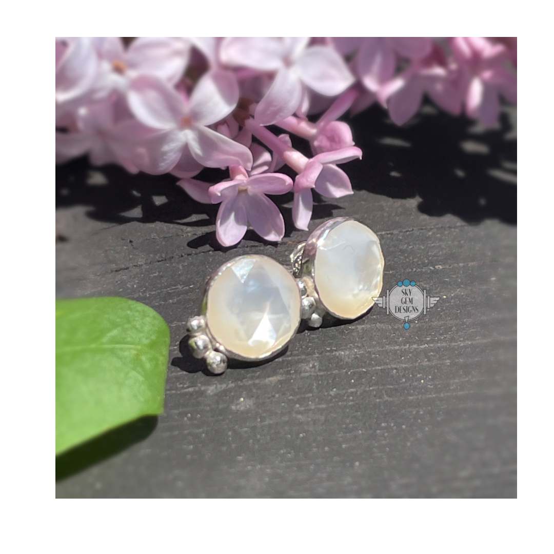 ANCIENTS MOTHER OF PEARL STUD EARRINGS