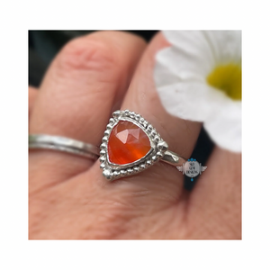 SUMMER SOLSTICE ORANGE BOTSWANA AGATE RING