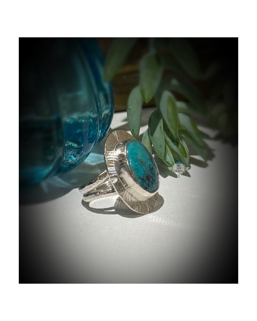 BLUE LAGOON TURQUOISE RING size 6.75