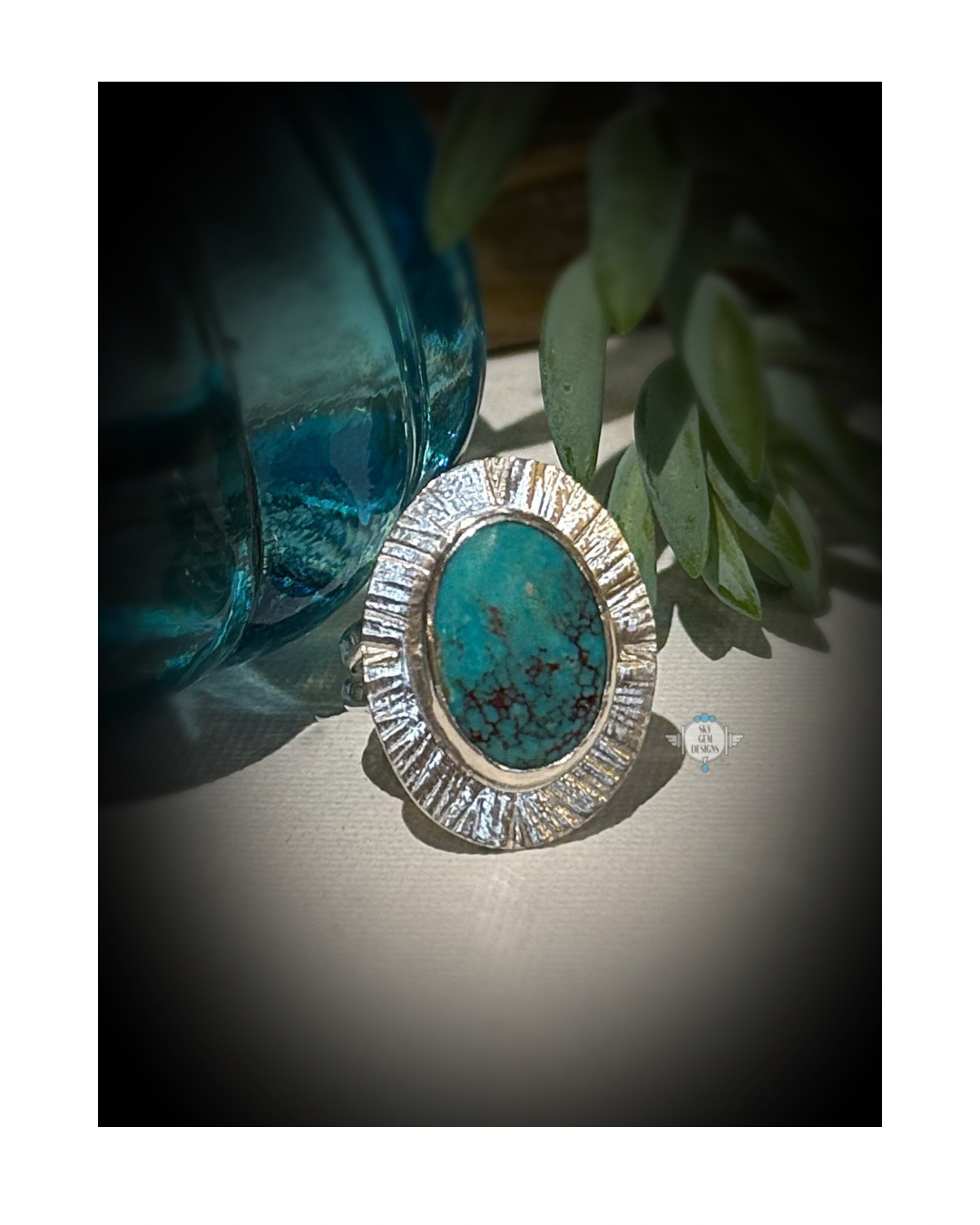 BLUE LAGOON TURQUOISE RING size 6.75