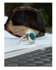 HUBEI ROUND TURQUOISE RING SIZE 7.5