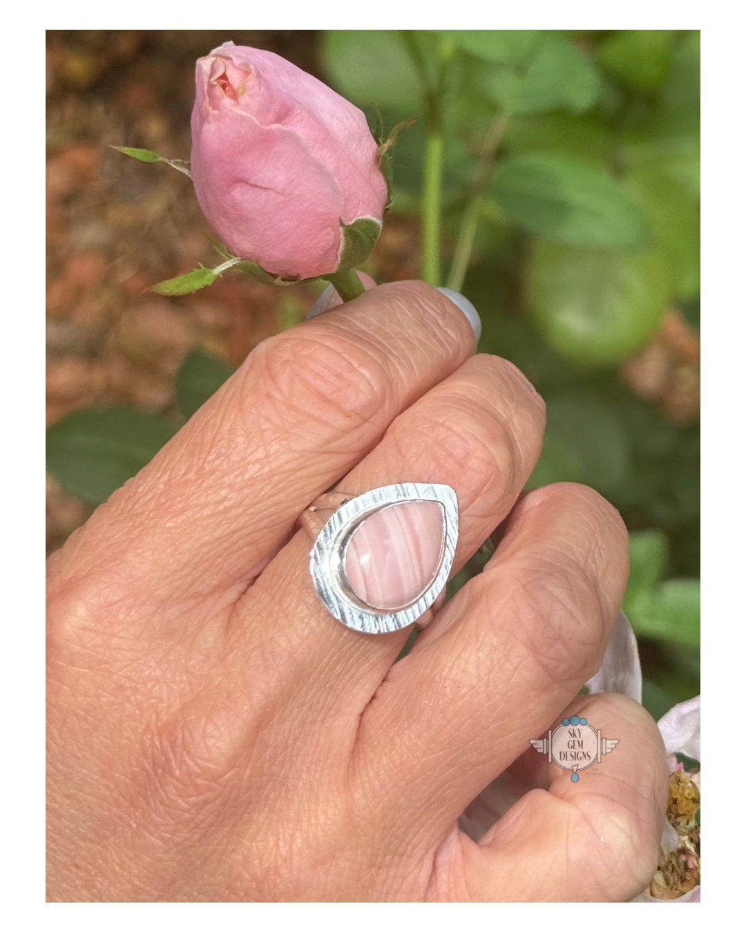 STRAWBERRY MOON OPAL RING