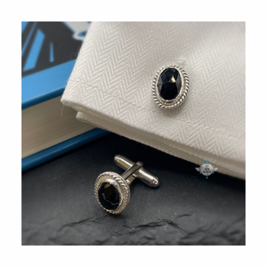 ONYX TWIST CUFFLINKS