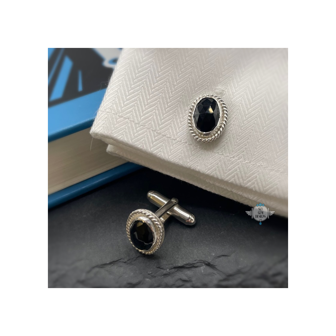 ONYX TWIST CUFFLINKS