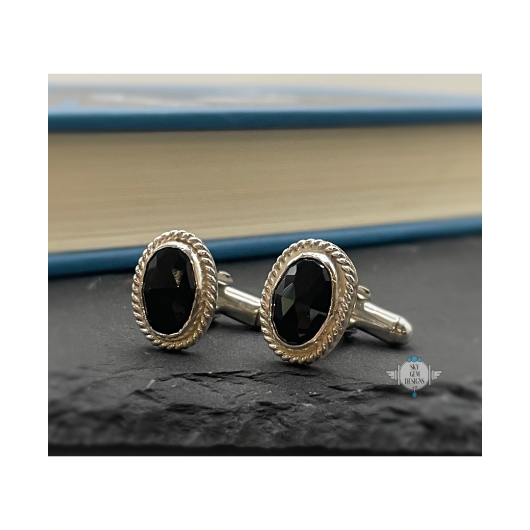 ONYX TWIST CUFFLINKS