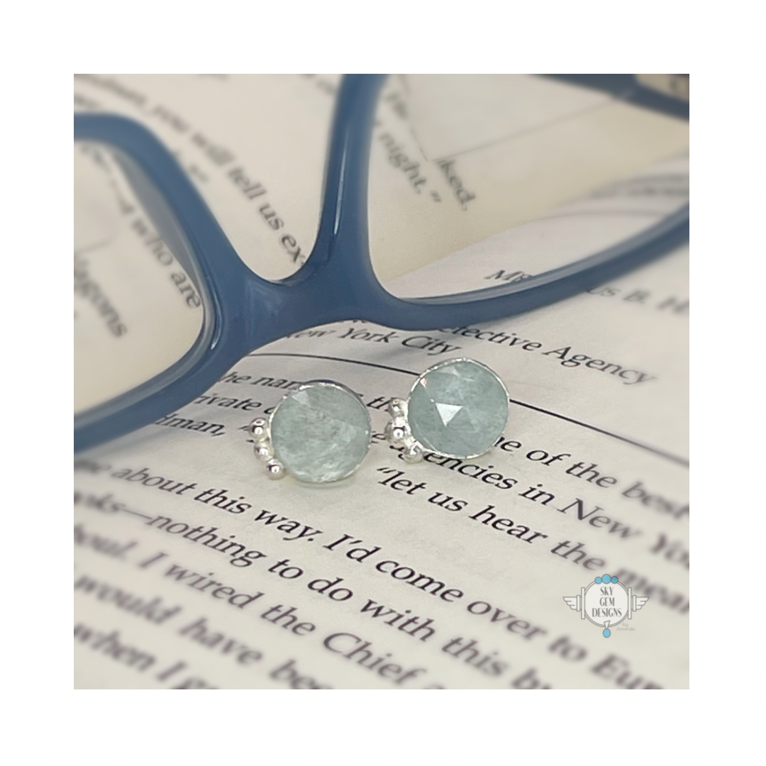 ANCIENTS AQUAMARINE STUDS