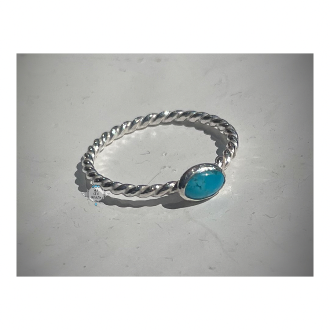 TURQUOISE WAVE RING - 9.5