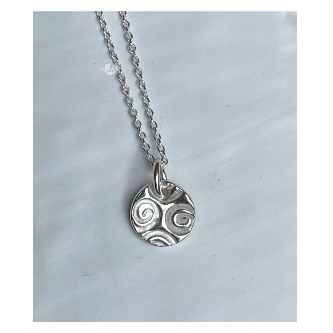 DOUBLE SPIRAL PENDANT NECKLACE