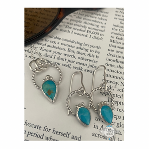 ANCIENTS TURQUOISE TEARDROP NECKLACE OR EARRINGS