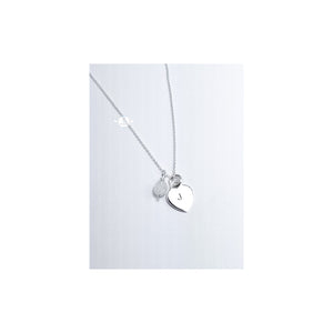 LOVE LETTERS HEART CHARM NECKLACE WITH MOONSTONE
