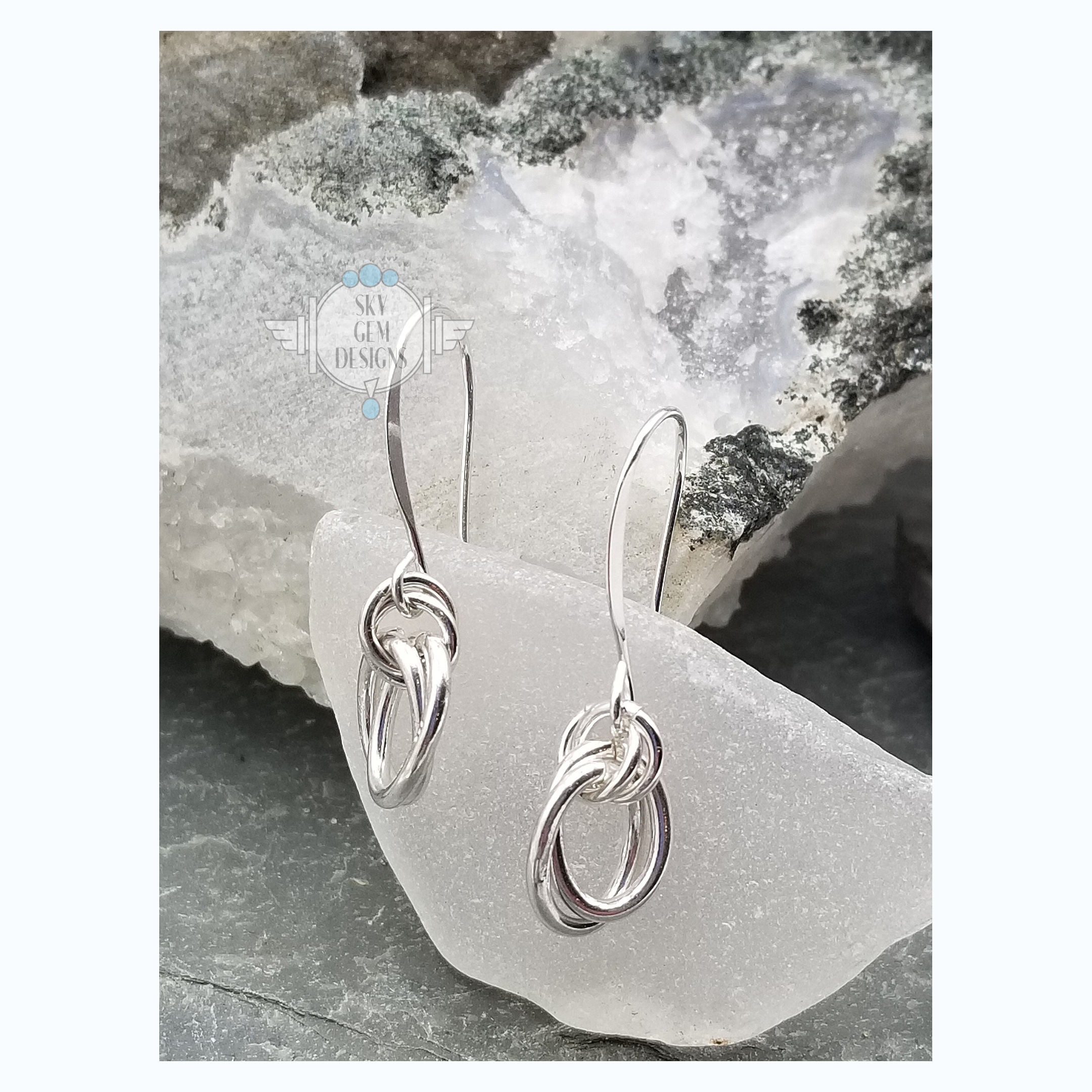 ENDLESS CIRCLE OVAL & ROUND TWIST EARRINGS WITH S-HOOK EAR WIRE