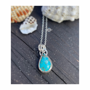 LARGE TURQUOISE PENDANT NECKLACE Sky Gem Designs