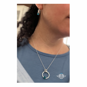 APATITE JOURNEY NECKLACE OR ENDLESS CIRCLE EARRINGS